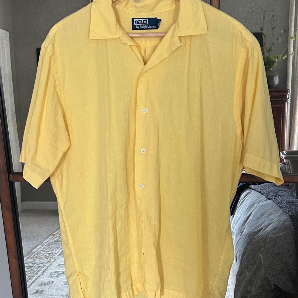Polo by Ralph Lauren Men's Bright Yellow Casual Shirt
